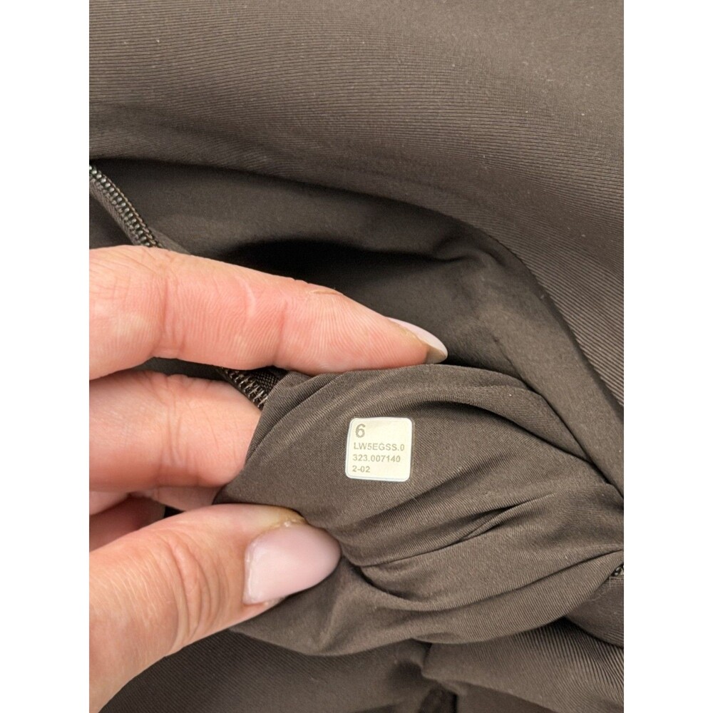 Lululemon SmoothFit Pull-On High-Rise Pants Espresso Brown Womens Size 6 LW5EGSS - Picture 11 of 16